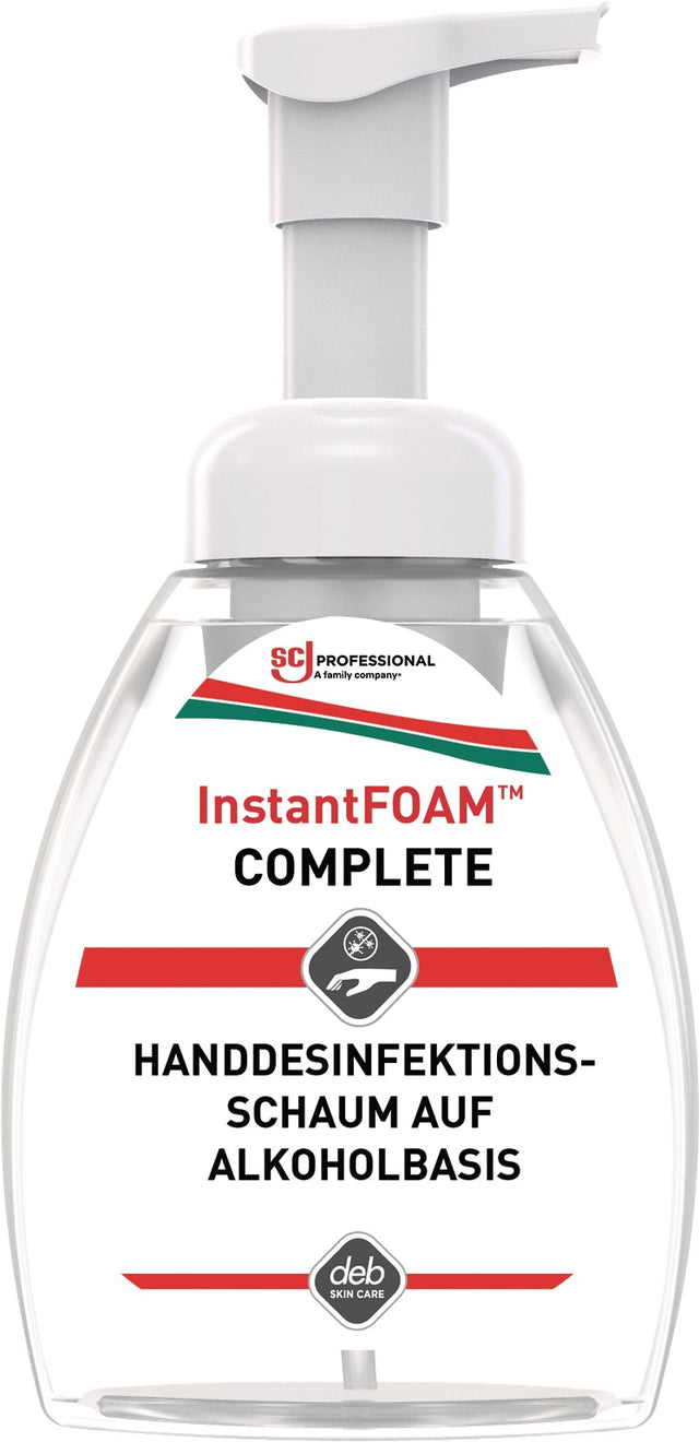 SC JOHNSON PROFESSIONAL InstantFOAM® Complete Schaum-Handdesinfektionsmittel 250 ml – viruzid und parfümfrei