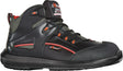 U.POWER Sicherheitsstiefel Teak S3S FO SR ESD – Schwarz/Rot, Glattleder, Gr. 40