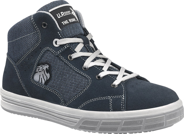 U.POWER Sicherheitsstiefel Caravan S1PS FO SR – Blau, Veloursleder, Aluminiumkappe, Weite 11