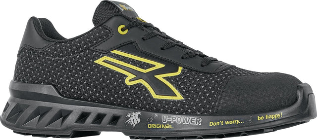 U.POWER Sicherheitsschuh MATT S3S CI FO SR ESD, Gr. 40, Weite 11, schwarz/gelb