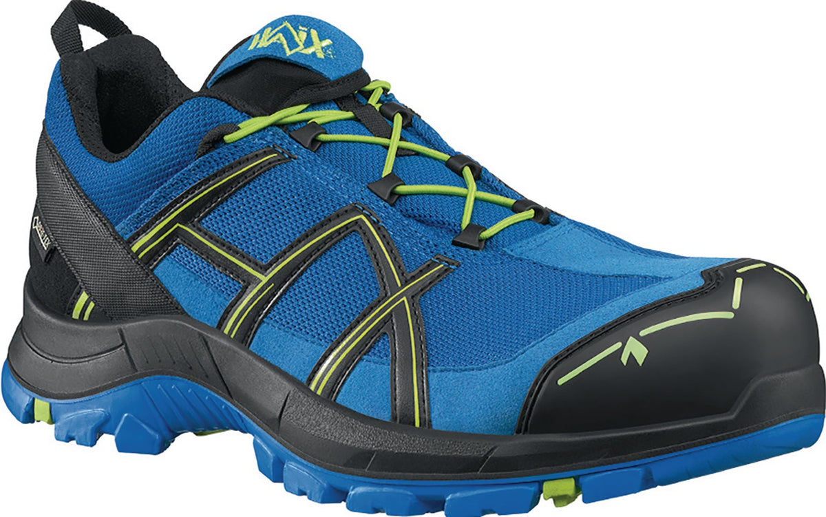 HAIX BE Safety 40.1 low S3 HRO Sicherheitsschuh – metallfrei, GORE-TEX, ESD, blau/gelb