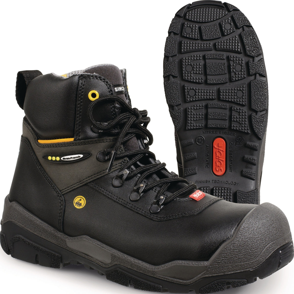JALAS GRAN PREMIO 1828 Sicherheitsstiefel S3 SRC CI HRO HI – Alu-Zehenschutzkappe, ESD, Größe 35