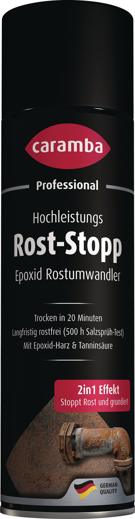 CARAMBA Hochleistungs-Rostumwandler Rost-Stopp 500 ml – 2in1 Epoxid, stoppt Rost & grundiert