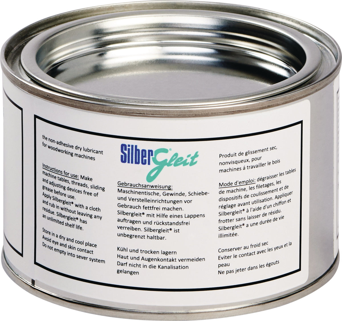 Trockengleitmittel Silbergleit 1000 ml Dose – pastöses Gleitmittel für Holzbearbeitung