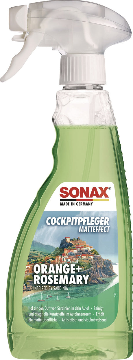 SONAX Cockpitpflege Matteffect Orange+Rosemary 500 ml Sprühflasche