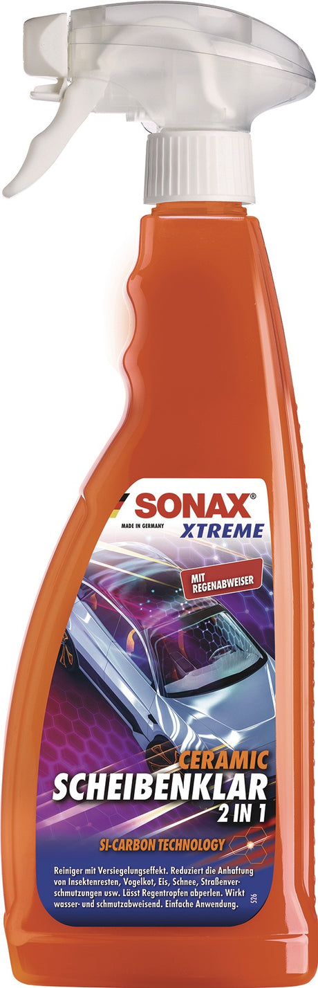 SONAX XTREME Ceramic ScheibenKlar 750 ml Sprühflasche – 2-in-1 Scheibenreiniger & Versiegelung
