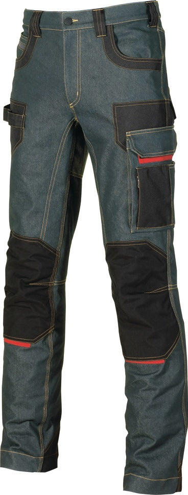 U.POWER Jeans Exciting Platinum Buttom rust jeans Gr.48 – Stretch-Arbeitshose mit Cordura®-Verstärkung