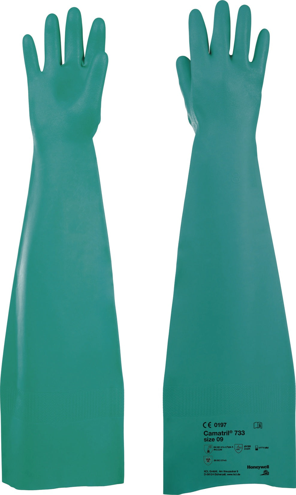 HONEYWELL Camatril 733 Chemiehandschuh Gr. 9 – Nitril, EN 388 & EN 374, PSA Kat. III