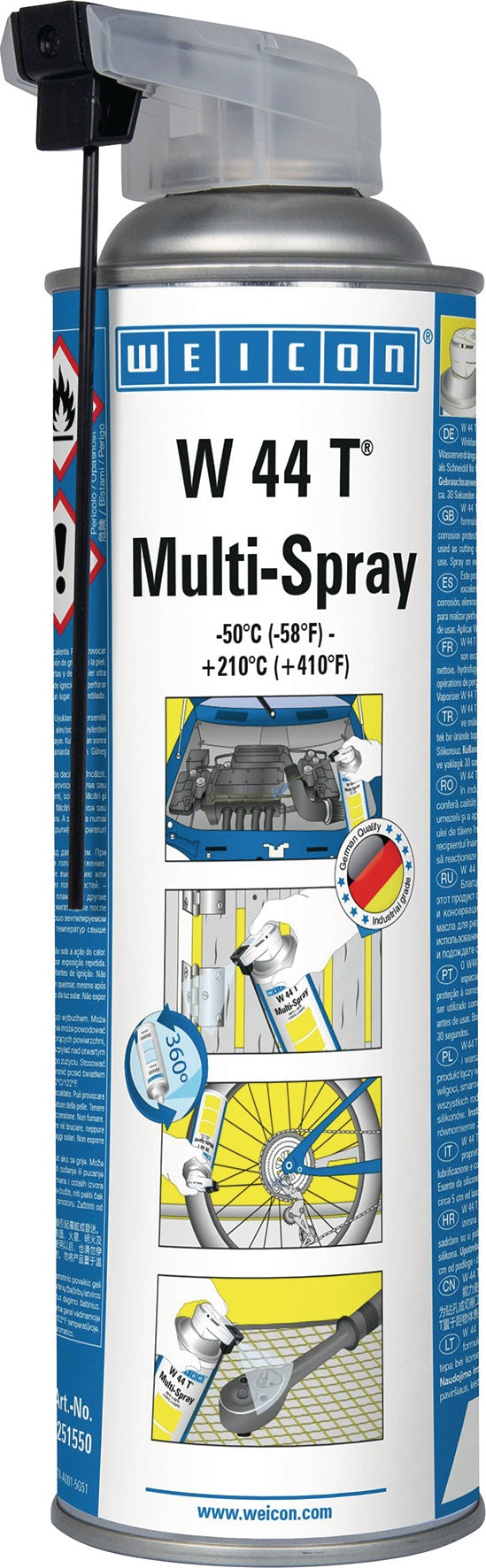 WEICON Multifunktionsöl W 44 T Multi-Spray 500ml Spraydose mit Multifunktionssprühkopf