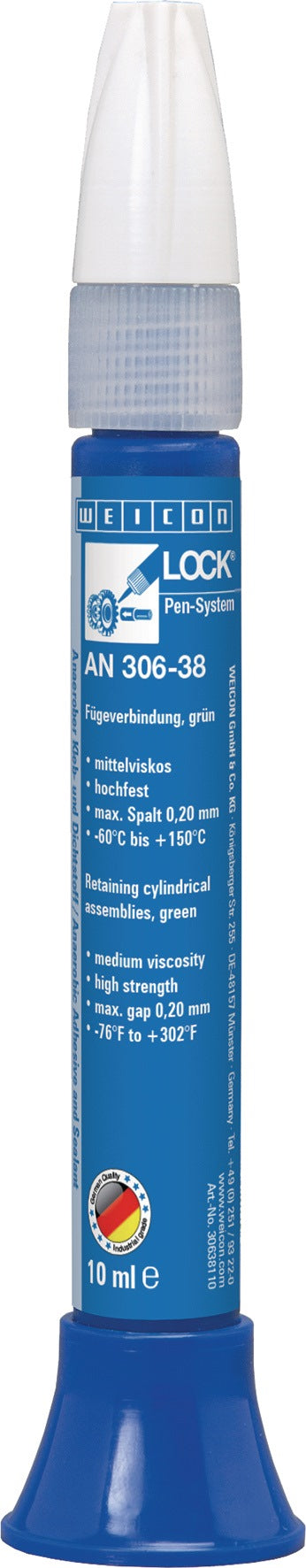 WEICON Fügeverbindung WEICONLOCK AN 306-38 – Hochfester Fügekleber, 50 ml Pen