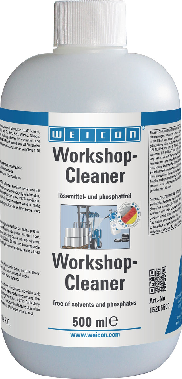 WEICON Workshop Cleaner 500ml Konzentrat – Universalreiniger für Werkstatt & Industrie, 12er Pack