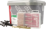 DYNAPLUS Terrassenschraubenset XTREME 5x60 mm Kohlenstoffstahl AR-Beschichtung 300 Stück