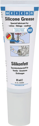WEICON Silikonfett NSF-H1 transparent 450g Dose – Lebensmittelechtes Schmierfett