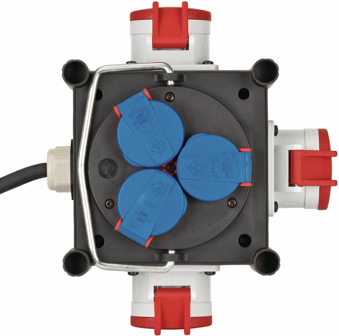 BRENNENSTUHL Stromverteiler 400V/16 A – 3xCEE400V + 3x230V, IP44, mobiler Endverteiler