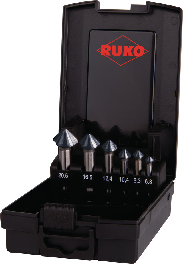 RUKO Kegelsenkersatz DIN 335 90° ULTIMATECUT 6,3-20,5 mm HSSE-Co5 RUnaTEC 6-teilig