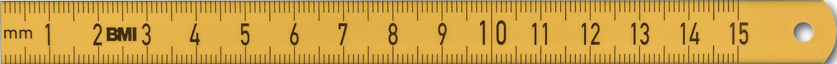 BMI Stahlmaßstab ISOFLEX 150 mm – Flexibler Federstahlmaßstab mit Polyamidschutz