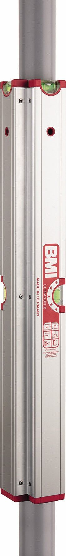 BMI Pfostenwasserwaage 692 60 cm Aluminium silber ± 0,5 mm/m mit 4 Rundmagneten