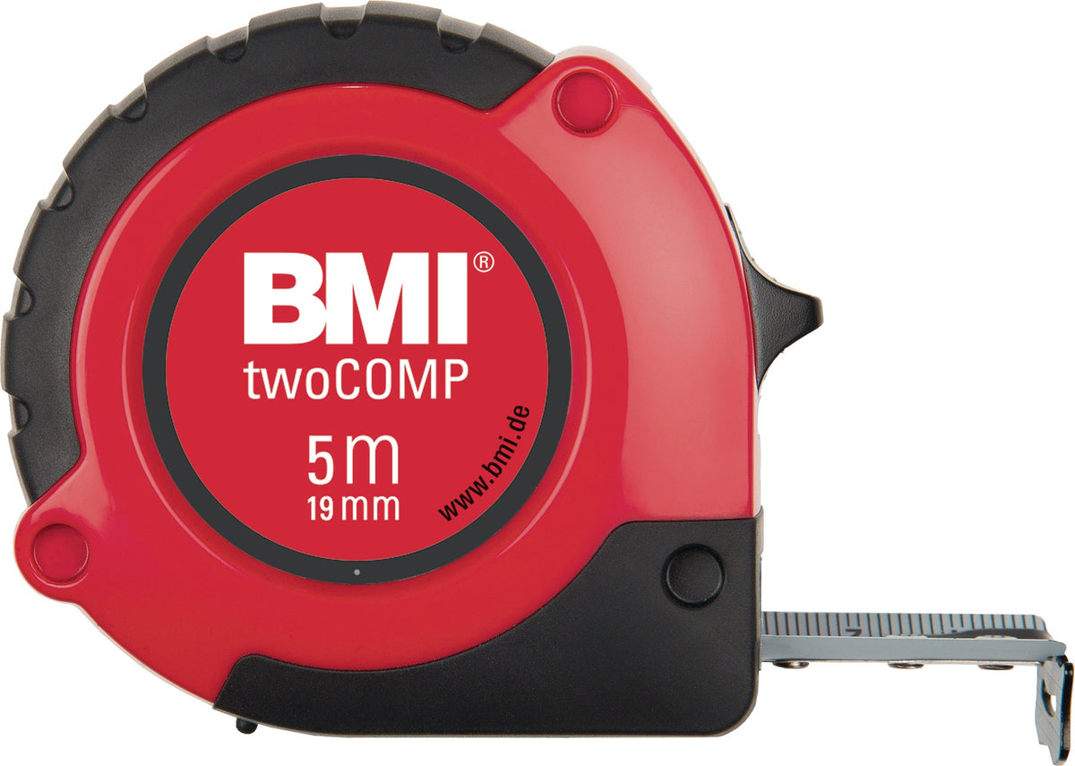 BMI Taschenrollbandmaß twoComp 3 m, 16 mm Bandbreite, ABS-Gehäuse, Automatic, EG II