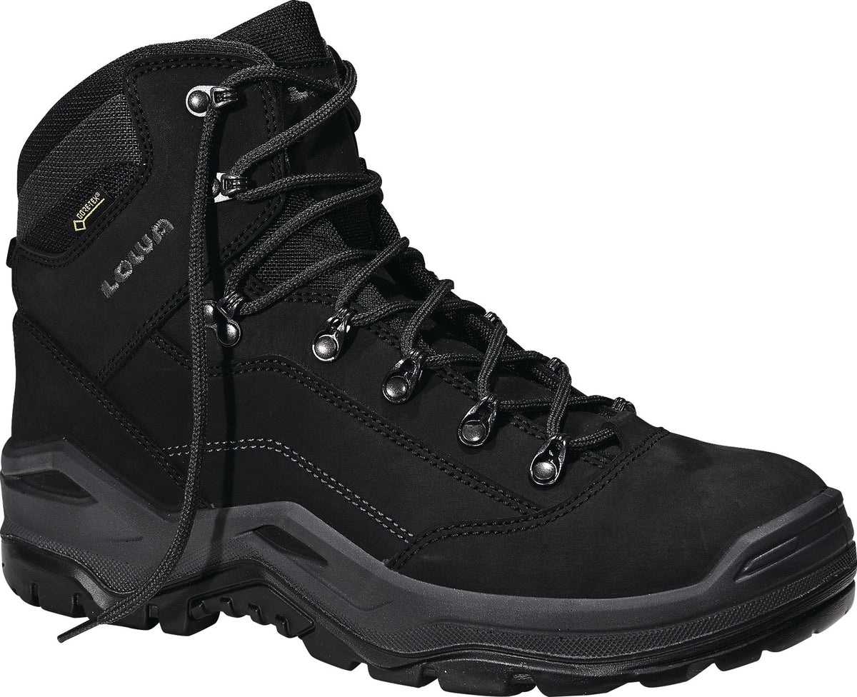 LOWA Sicherheitsstiefel Renegade Work GTX black Mid S3S – GORE-TEX, Stahlkappe, VIBRAM
