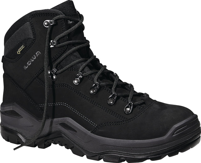 LOWA Sicherheitsstiefel Renegade Work GTX black Mid S3S – GORE-TEX, Stahlkappe, VIBRAM