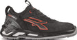 U.POWER Sicherheitsschuh TUCKER S3S CI FO SR ESD – Gr. 40, schwarz/rot, gemilltes Leder