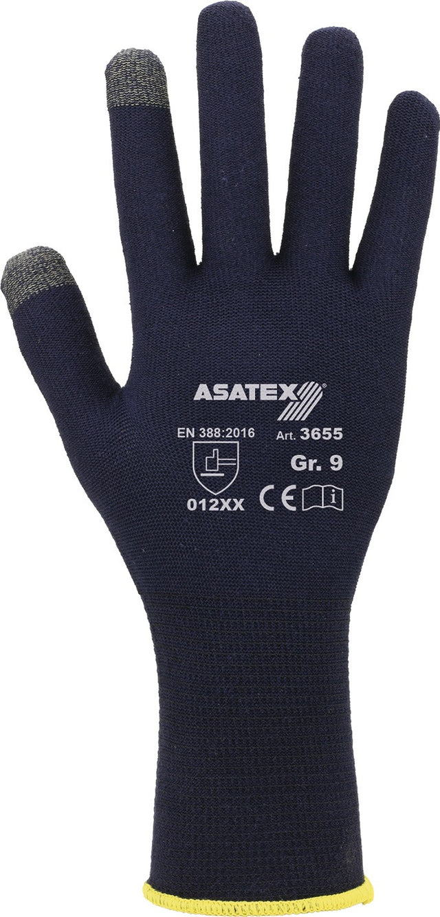 ASATEX Feinstrickhandschuhe für Smartphones & Touchscreens Gr.10 dunkelblau – 12 Paar