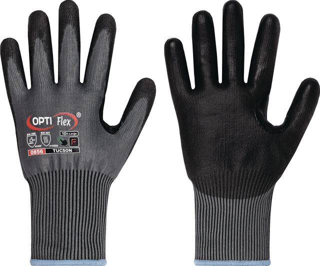 OPTIFLEX Schnittschutzhandschuhe TUCSON Gr.9 grau/schwarz EN388/EN420 PSA II – 6 Paar