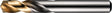 DORMER Spiralbohrer A022 HSS TiN 1 mm – 10er-Pack, DIN/ANSI Typ N, extra kurz, 2,5xD