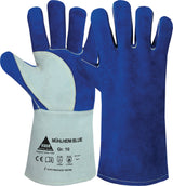 HASE Schweißerhandschuhe Mühlheim Blue Gr.10 aus Rindspaltleder – EN 12477