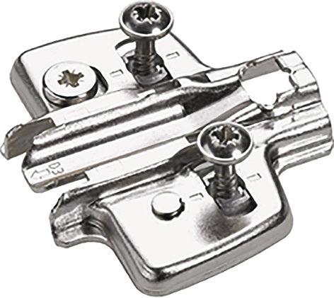 HETTICH Kreuzmontageplatte STA vernickelt D=0,0 mm – mit Euroschrauben für Sensys & Intermat