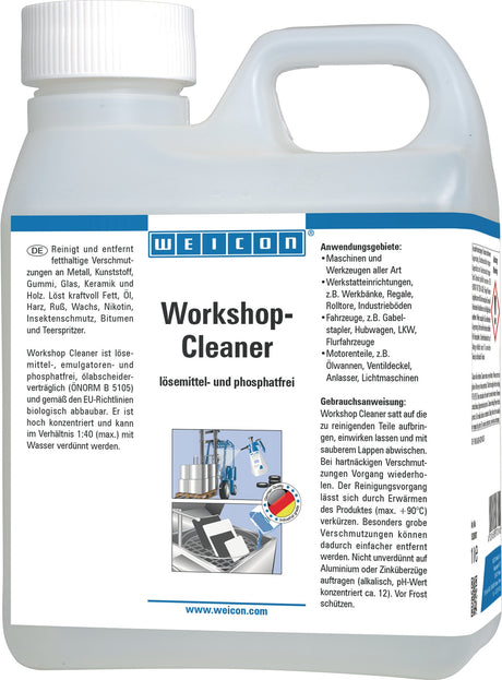 WEICON Workshop Cleaner 500ml Konzentrat – Universalreiniger für Werkstatt & Industrie, 12er Pack