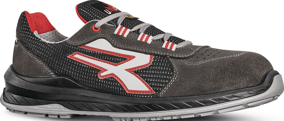 U.POWER Sicherheitsschuh Demon S1PS FO SR ESD – Metallfreier Schutz mit gelochtem Veloursleder, Gr. 40, Weite 11