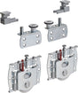 HETTICH Montagesatz Profil LN16+ Metall/Kunststoff 24 mm für Schiebetüren bis 80 kg