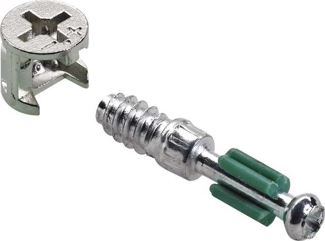 Hettich Rastex 12 Verbindungsbeschlag aus Zinkdruckguss, Spannmaß 20 mm, 8 Stück im Polybeutel