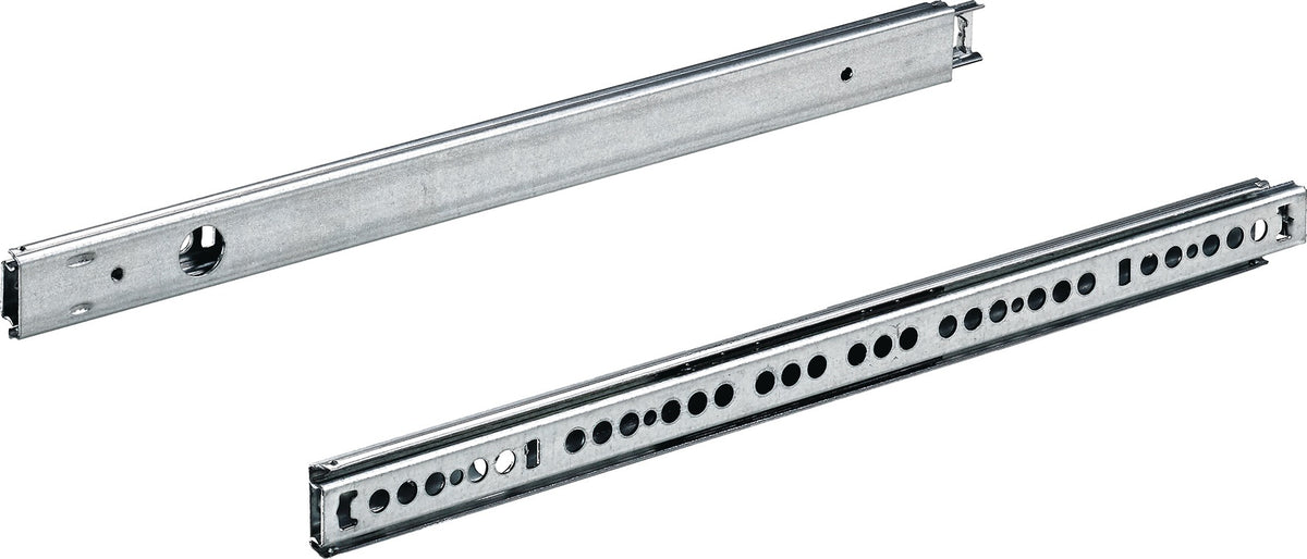HETTICH Kugelauszug Stahl verzinkt 12 kg für Schubkästen mit 27 mm Nut, 225-350 mm