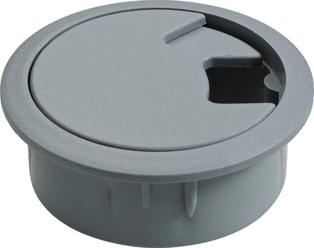 Kabeldurchlass Ku.B.26mm grau HETTICH – Ø 60 mm Kunststoff Möbelbeschlag