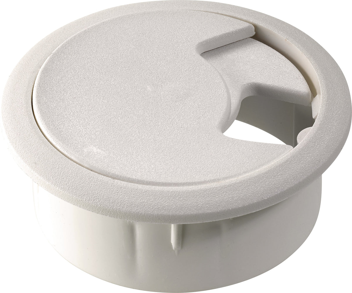 Kabeldurchlass Ku.B.26mm grau HETTICH – Ø 60 mm Kunststoff Möbelbeschlag
