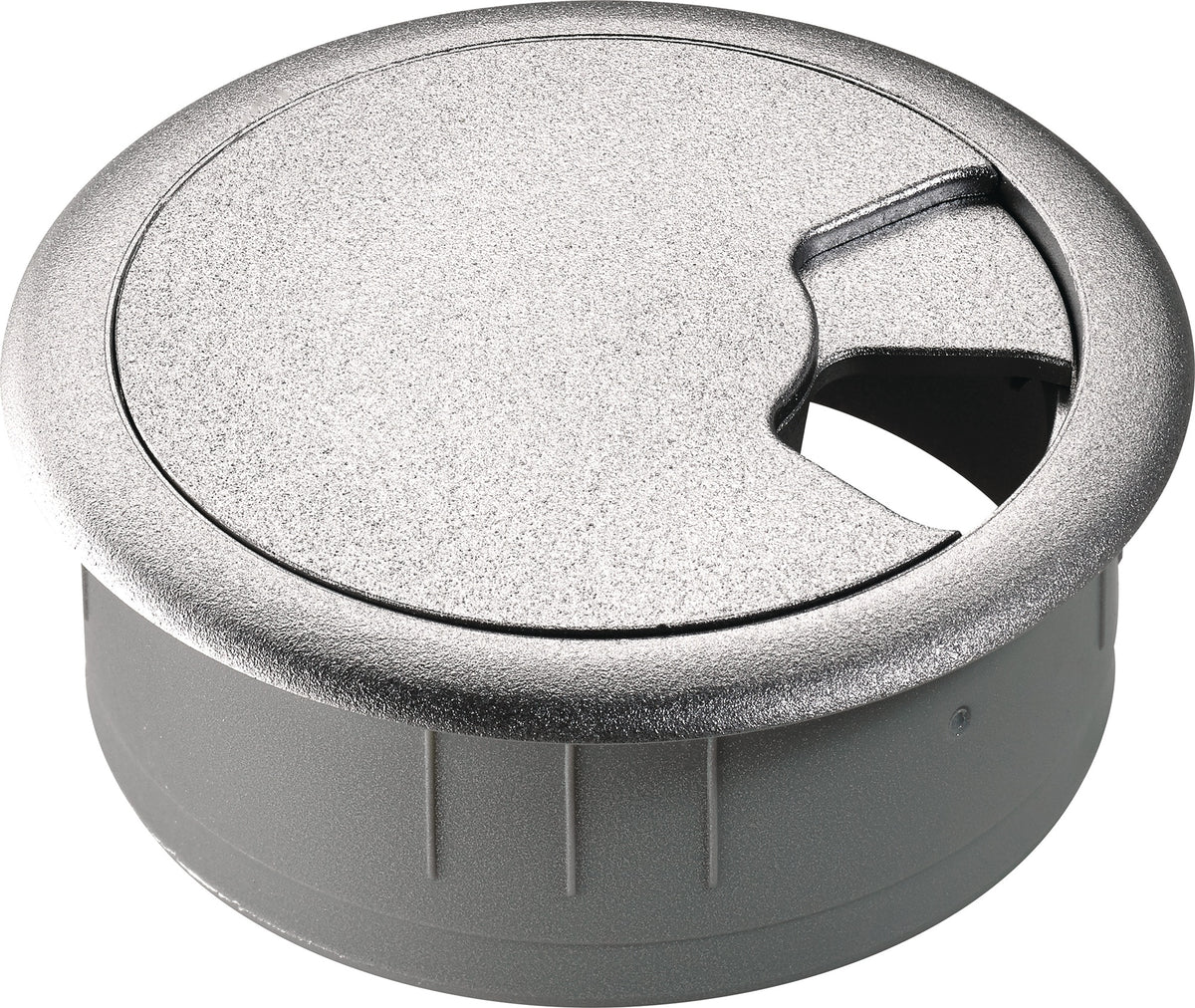 Kabeldurchlass Ku.B.26mm grau HETTICH – Ø 60 mm Kunststoff Möbelbeschlag