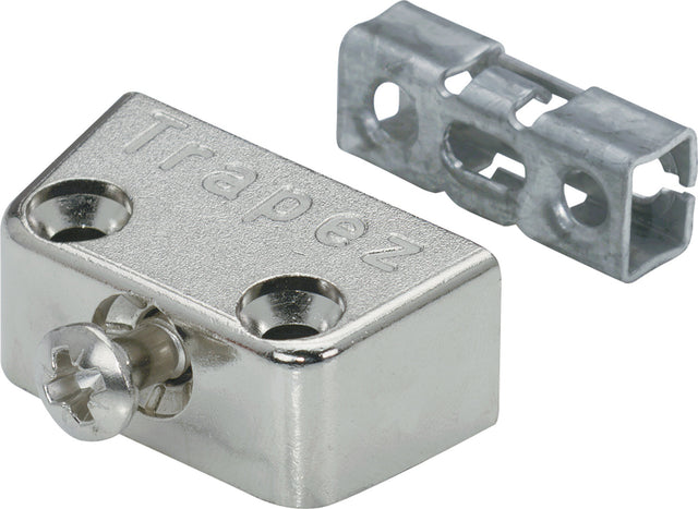 HETTICH Trapezverbinder Zinkdruckguss vernickelt – Möbelverbinder mit vormontierter Schraube