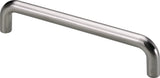 HETTICH Möbelgriff STA Stahl Edelstahl Optik 96 mm – Ø 13 mm, Höhe 30 mm