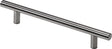 HETTICH Möbelgriff Edelstahl matt 128 mm – Ø 13 mm, 190 mm Gesamtlänge