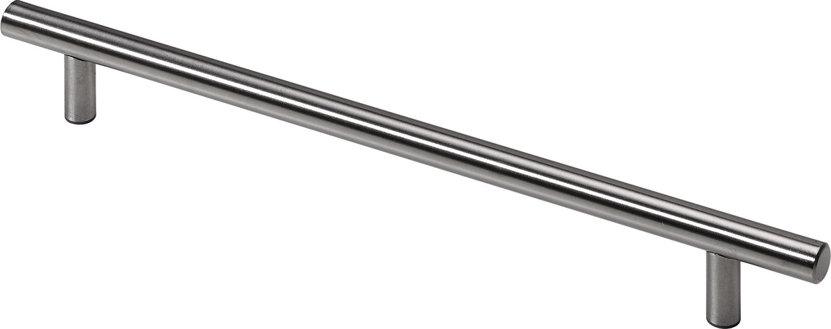HETTICH Möbelgriff Edelstahl matt 128 mm – Ø 13 mm, 190 mm Gesamtlänge