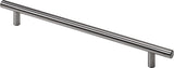 HETTICH Möbelgriff Edelstahl matt 128 mm – Ø 13 mm, 190 mm Gesamtlänge