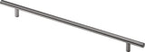 HETTICH Möbelgriff Edelstahl matt 128 mm – Ø 13 mm, 190 mm Gesamtlänge