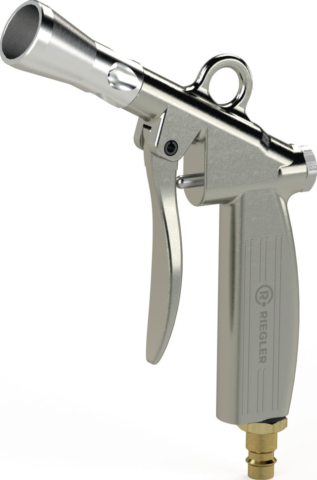 RIEGLER Dosierbare Blaspistole NW 7,2 mit Venturidüse, 100 mm, Alu-Druckguss vernickelt