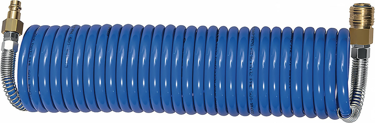 RIEGLER Spiralschlauch-Kupplung-Set ID 6mm AD 8mm 5m mit Kupplung DN 7,2 – Druckluftschlauch