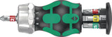 WERA Magazinbithalter KK Stubby mit 6 BiTorsion Bits, Ratschenfunktion und Bit-Magazin