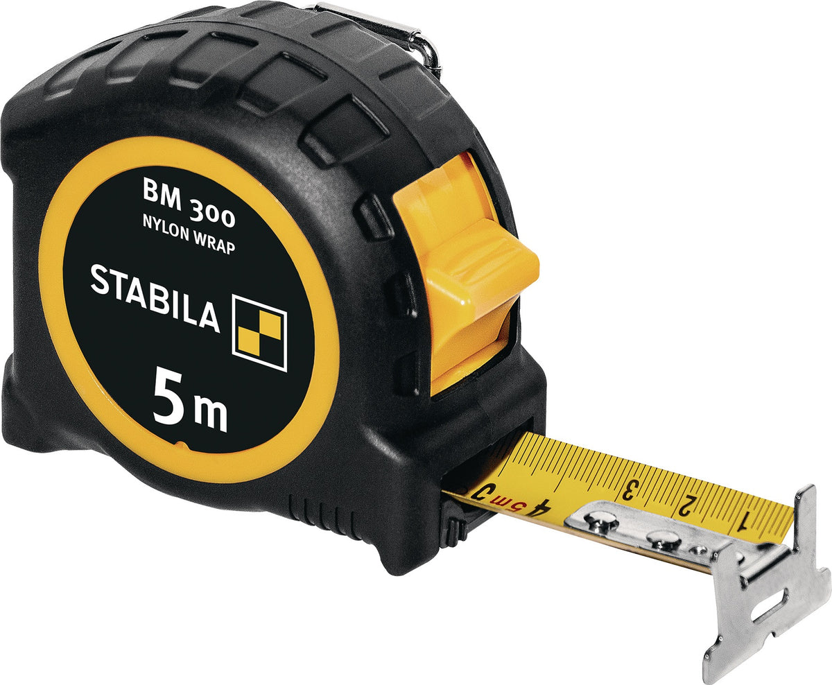 STABILA Taschenrollbandmaß BM 300 L.8m B.27mm mm/mm EG II PC-ABS/TPE EASY-CLIP STABIL