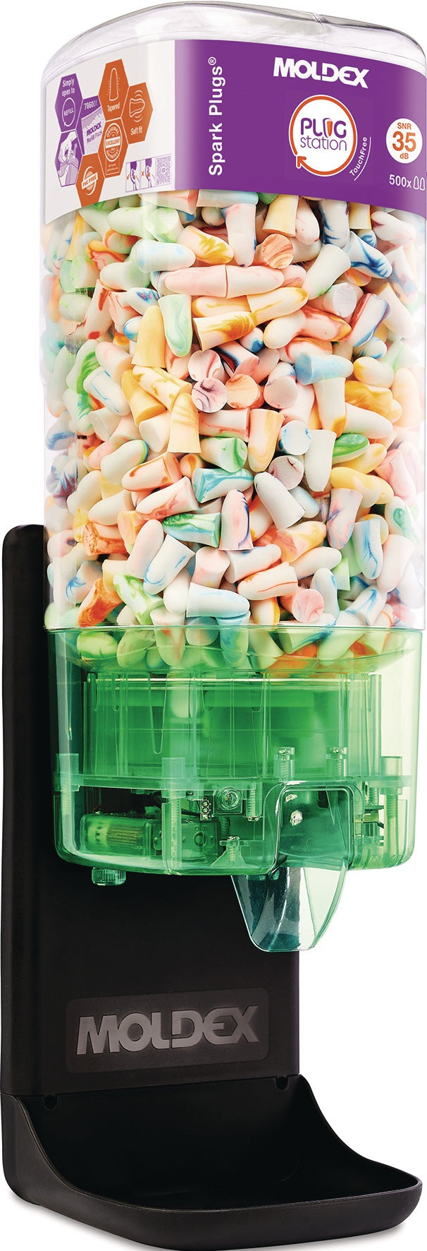 MOLDEX PlugStation TouchFree Gehörschutzspender mit 500 Paar Spark Plugs