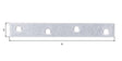 GAH Flachverbinder Stahl sendzimirverzinkt 120 x 16 mm, 4 Löcher, 1,75 mm – 100 Stück